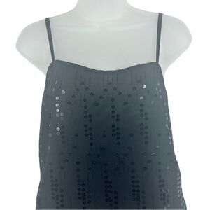 NY & CO Black Sequined Cami Wednesday Addams Size L